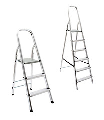 Image showing metal ladders isolated 