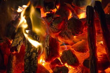 Image showing burning charcoal