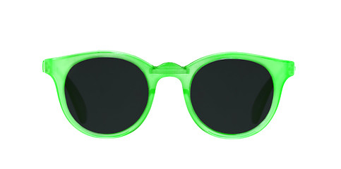 Image showing Women\'s green sunglasses