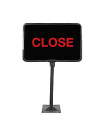 Image showing shop sign closed on white background