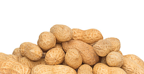 Image showing Dried peanuts in closeup