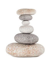 Image showing pile of stones isolated on white background