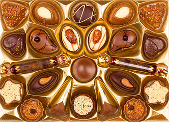 Image showing background of chocolate candy