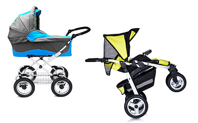 Image showing modern prams isolated