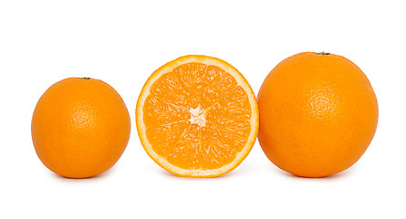Image showing Sliced orange fruit isolated