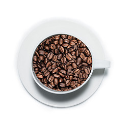 Image showing Black Coffee in White Cup