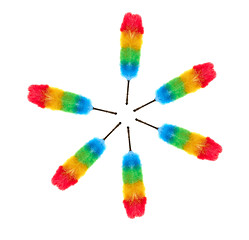 Image showing set of soft colorful duster isolated