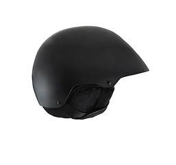 Image showing Black open face motorcycle helmet