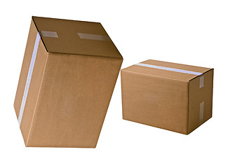 Image showing piles of cardboard boxes 