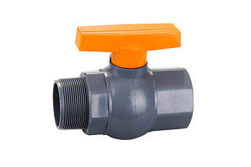 Image showing orange plastic faucet 