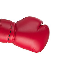 Image showing close up of red boxe glove