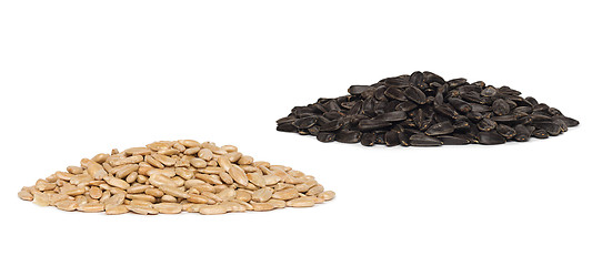 Image showing fresh sunflower seeds isolated