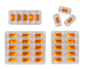 Image showing Pills in blister packs as a background