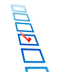 Image showing Check list with red check mark