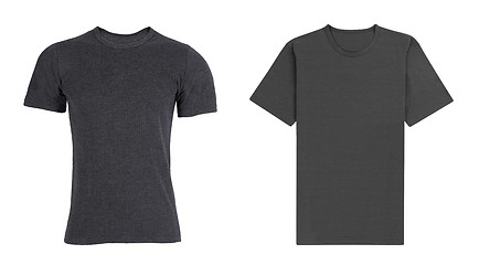 Image showing black and gray T-shirts