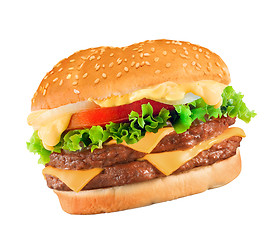 Image showing hamburger isolated on white