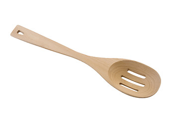 Image showing Wooden kitchen spatula