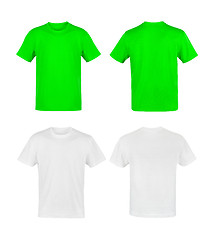 Image showing white and green shirts