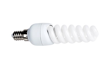 Image showing Energy saving fluorescent light bulb