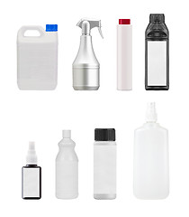 Image showing White plastic containers