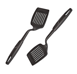 Image showing plastic cooking kitchen spatula isolated