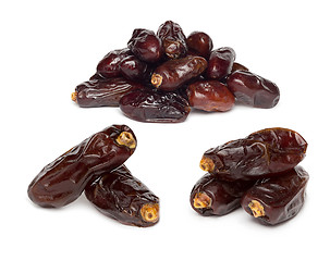 Image showing Fresh dates over white background