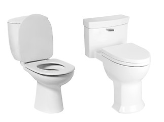 Image showing different toilet bowl isolated on white