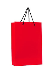 Image showing red shopping bag isolated