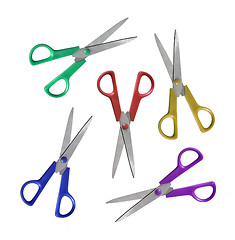 Image showing different scissors isolated