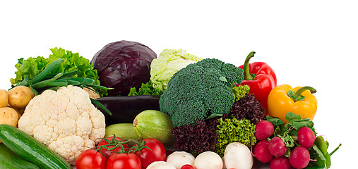 Image showing fresh vegetables on the white background