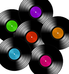 Image showing different vinyls record