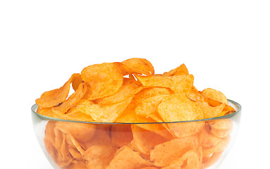 Image showing Bowl of potato chips