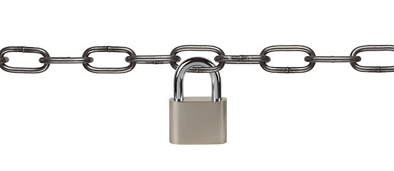 Image showing Chain Links with lock