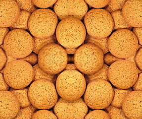 Image showing Oatmeal cookies background