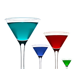 Image showing Glasses of cocktails 