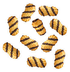 Image showing Chocolate covered biscuit