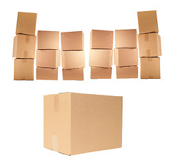 Image showing cardboard boxes isolated