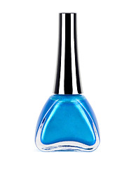 Image showing Isolated Blue Nail Polish