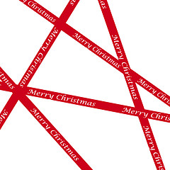 Image showing red christmas ribbons