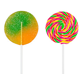 Image showing different lollipops on stick