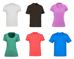 Image showing set of different T-shirts