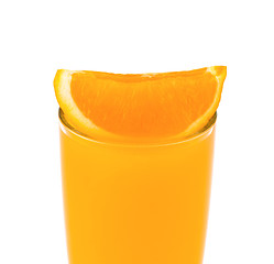 Image showing juice and slices of orange