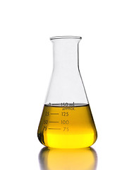 Image showing Erlenmeyer flask with yellow solution