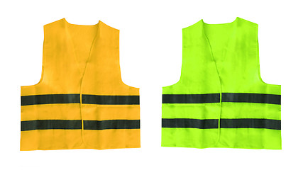 Image showing yellow and green safety vest isolated