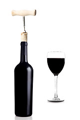 Image showing Opening bottle of wine