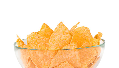 Image showing the nachos chips in bowl close up