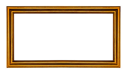 Image showing golden frame isolated