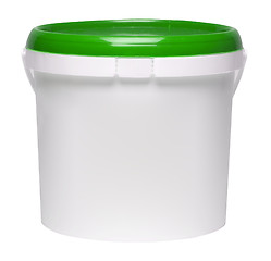 Image showing Plastic container on white background