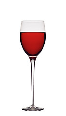 Image showing Red wine glass isolated
