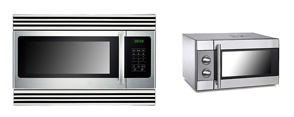 Image showing microwave ovens isolated